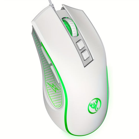 White RGB Wired Mouse