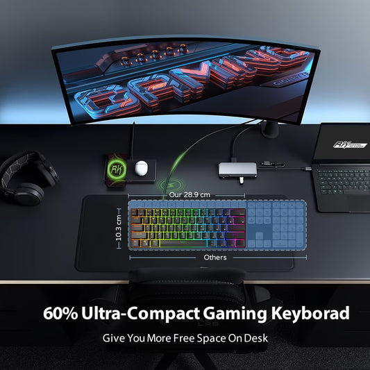 Pure Black LED Gaming Keyboard (Wired)
