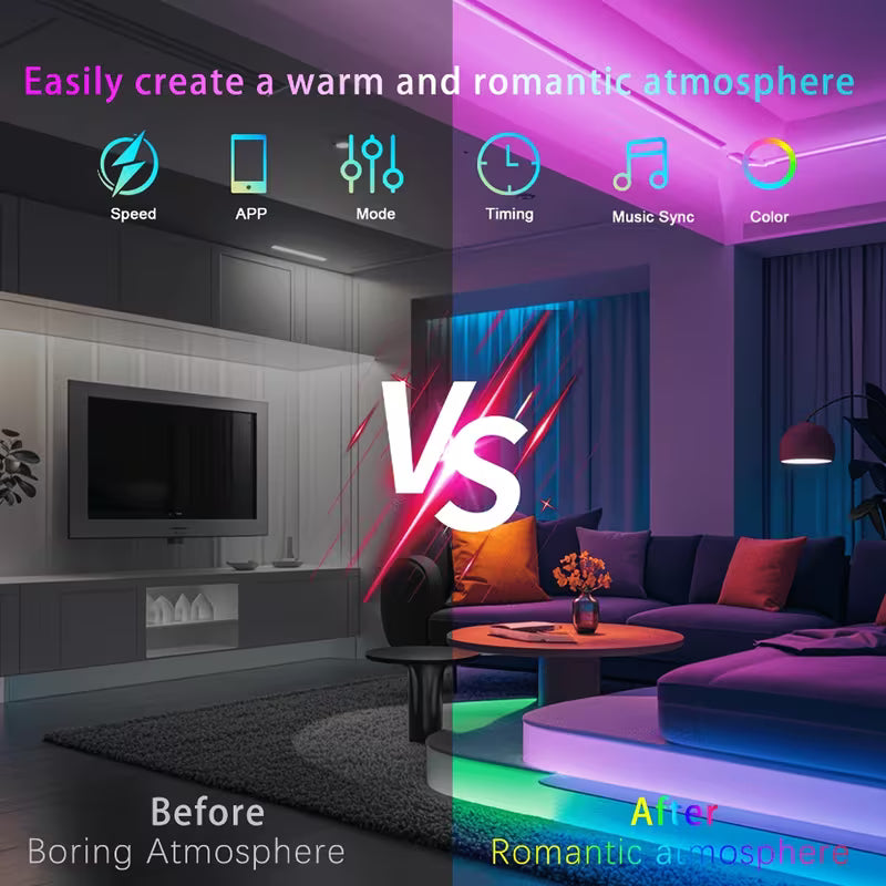 Smart LED Room Lights 590.55 Inch