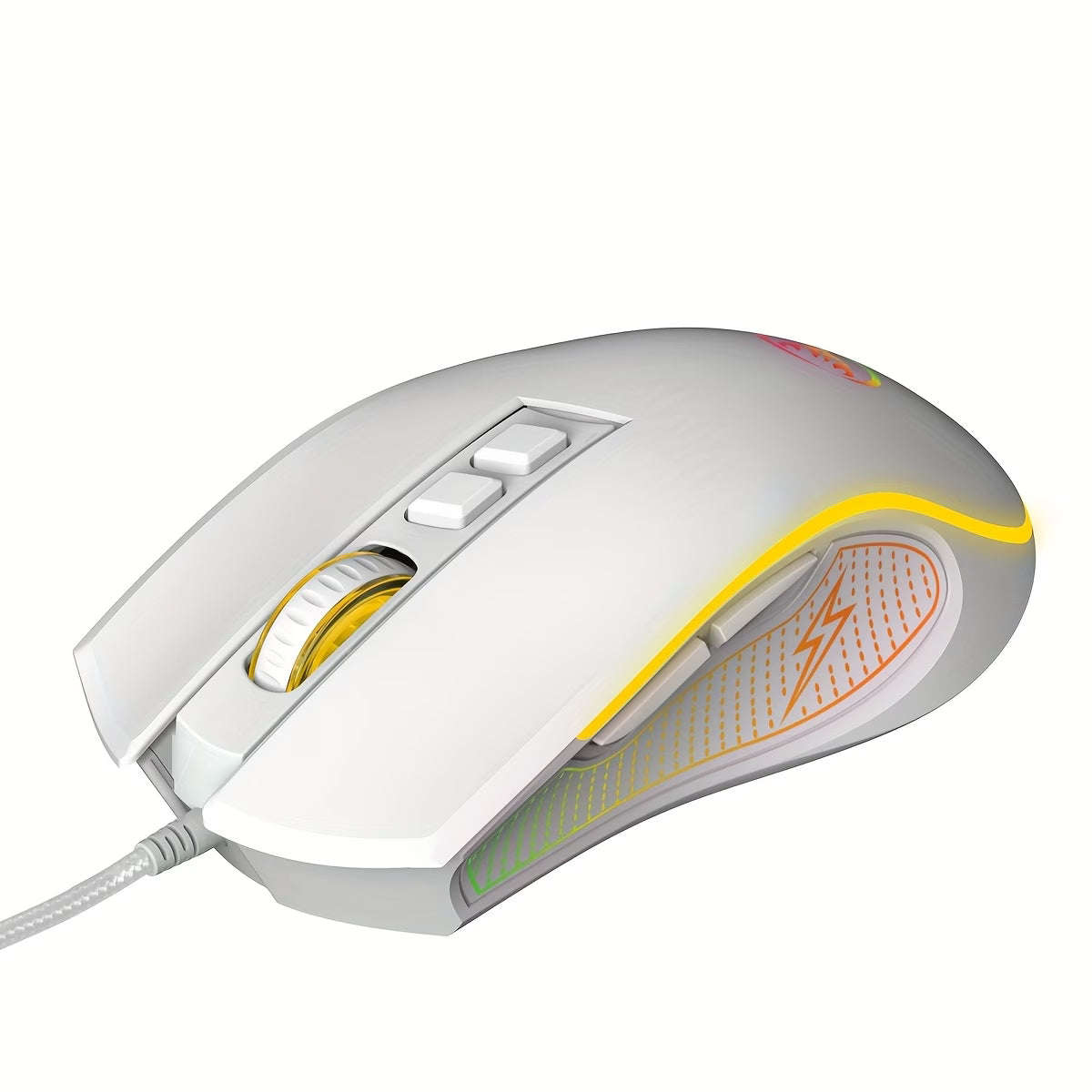 White RGB Wired Mouse