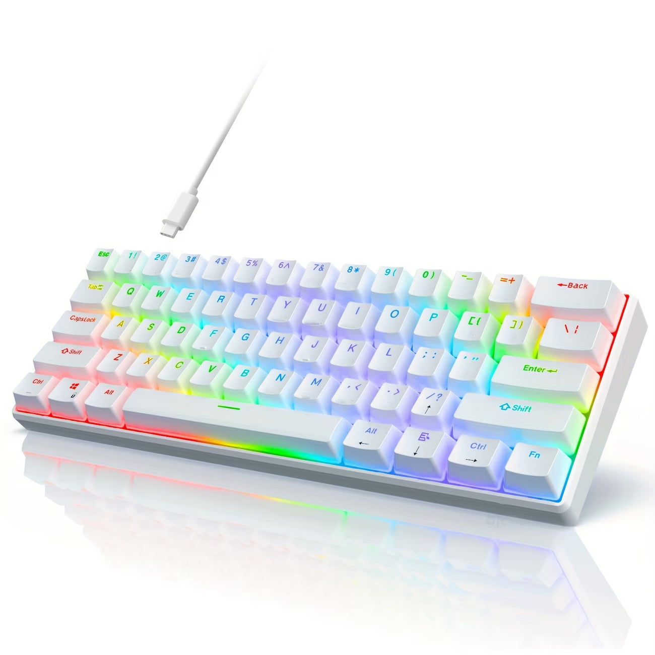 Pure White RGB Gaming Keyboard (Wired)