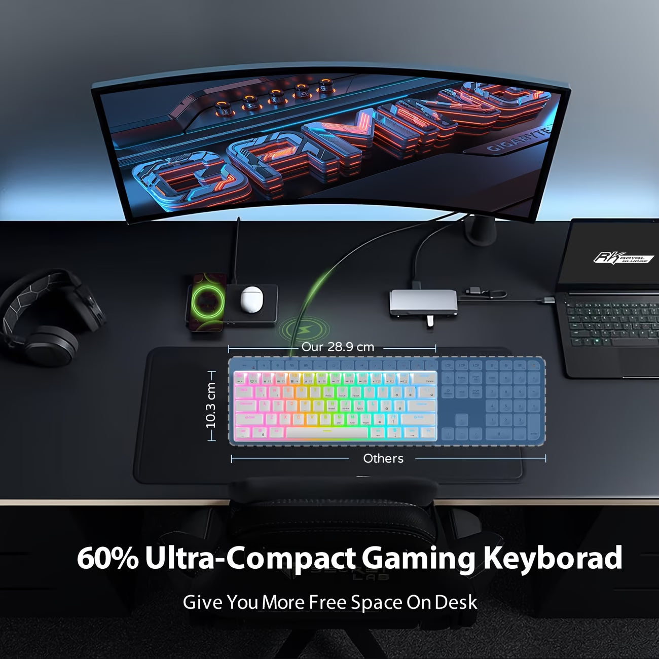 Pure White RGB Gaming Keyboard (Wired)